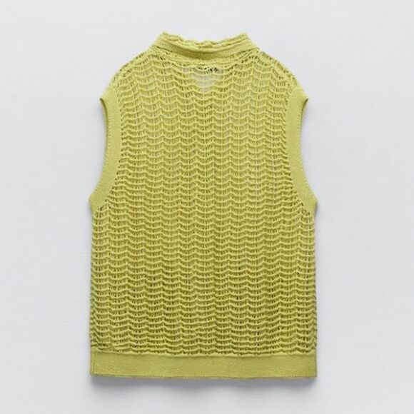 ZARA TEXTURED KNIT VEST LIMITED EDITION - Picture 7 of 10